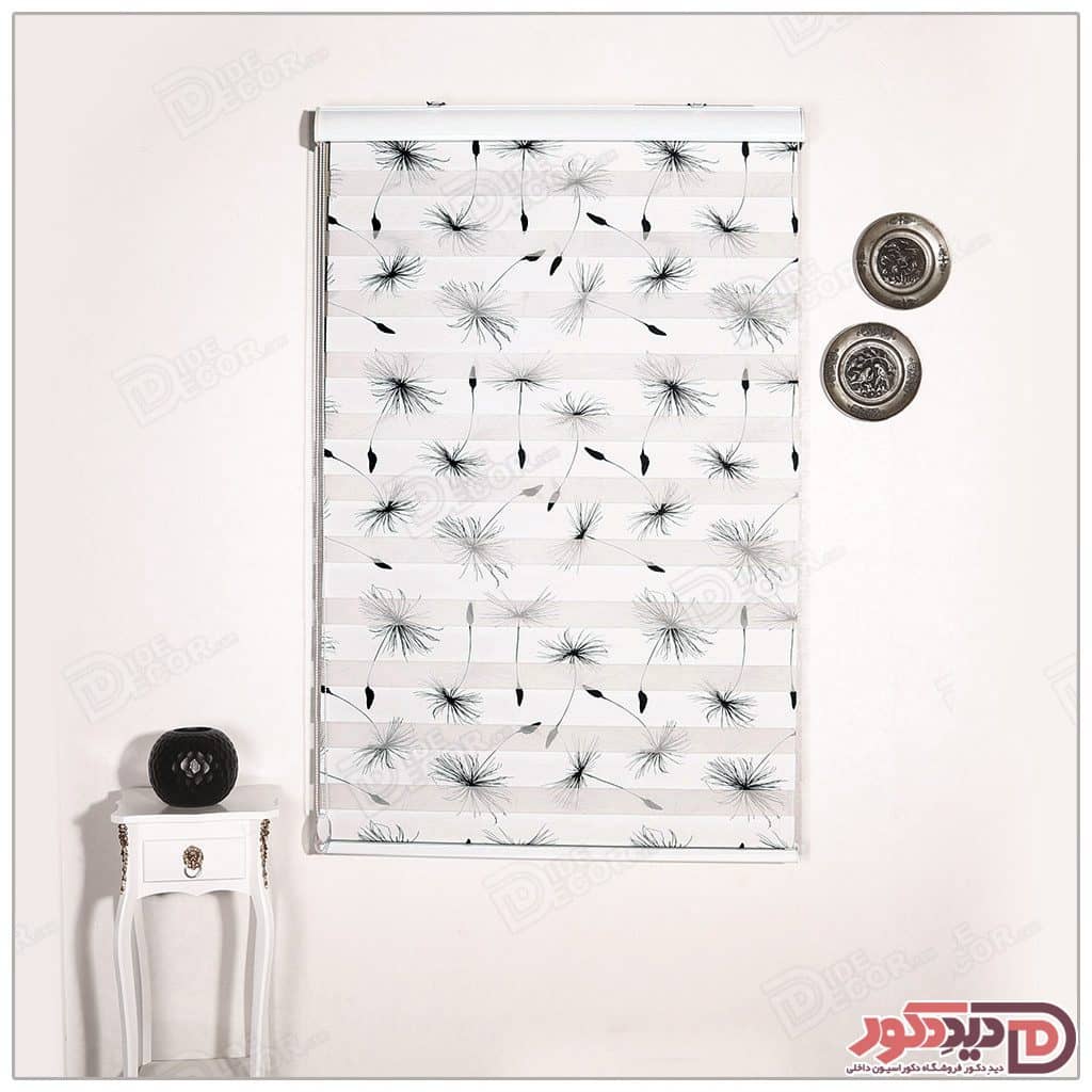 پرده زبرا چاپی گلدار  کد H-147 -4