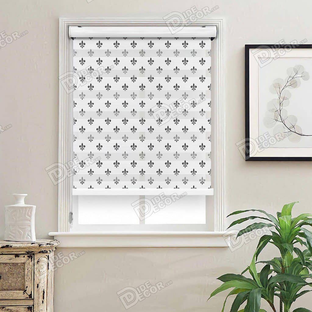 پرده زبرا تصویری چاپ دو رو  کلاسیک کد ZES-80