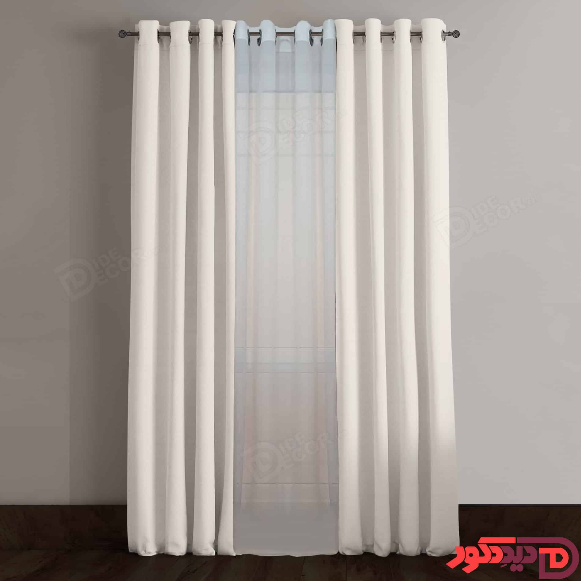 پرده پانچ کتان هازان ترک رنگ نباتی کد 65027