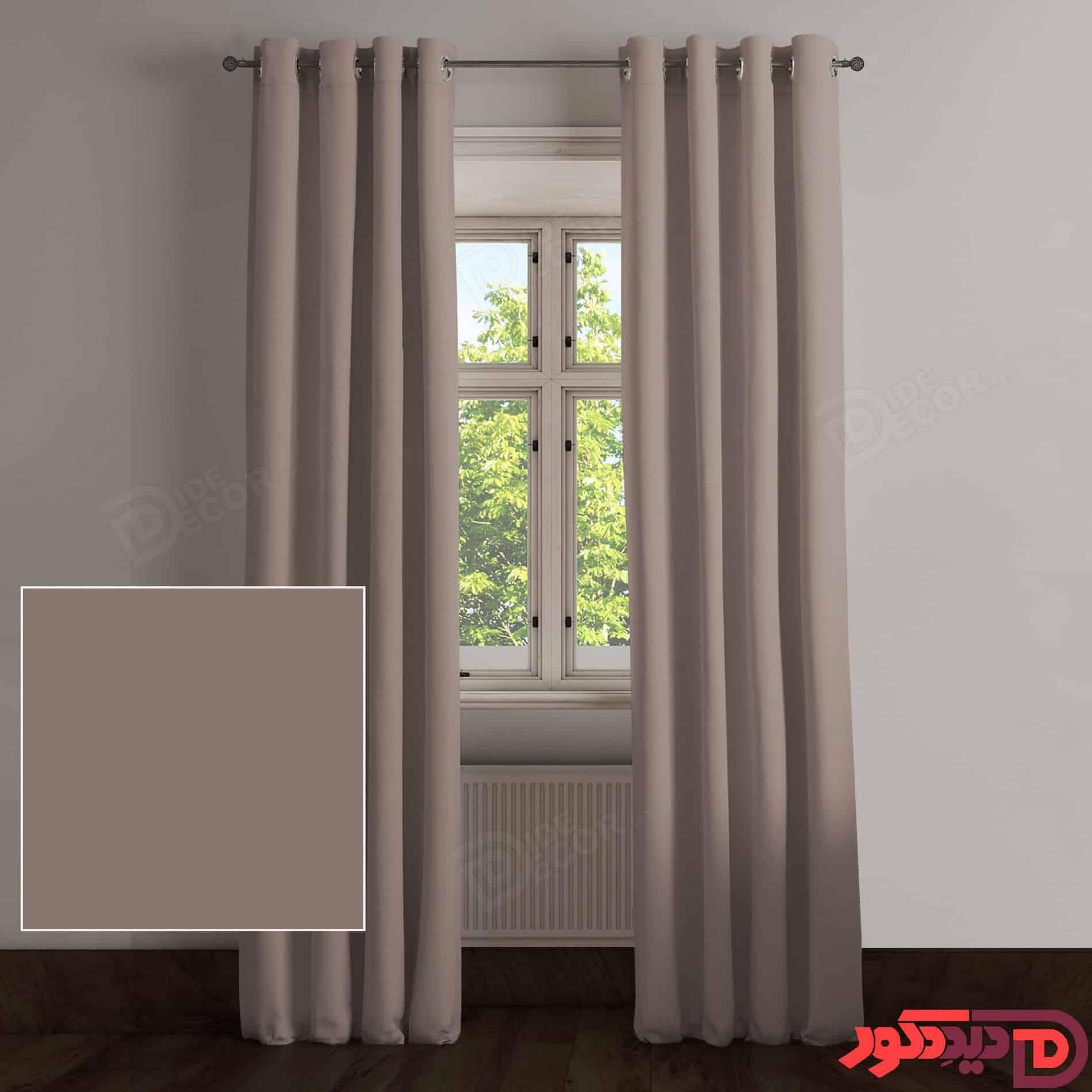 پرده پانچ رنگ کاپوچینو ( طوسی قهوه‌ای ) کد 267277