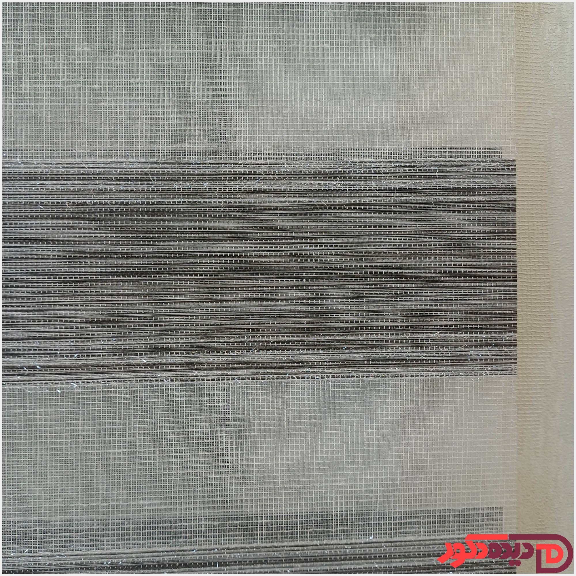 پرده زبرا ساده طوسی تیره لمه نقره ای کد B-2025-03