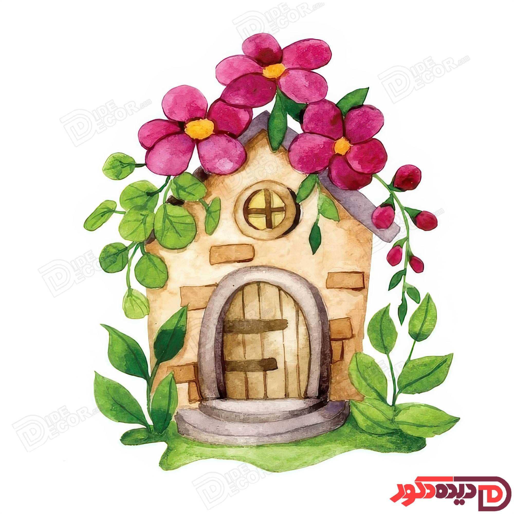 این پرده زبرا دومکانیزم کد KZD-058 با طراحی خانه‌ای کوچک و گل‌های صورتی، مناسب اتاق کودک است و به فض