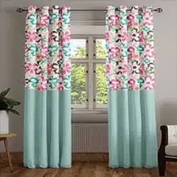 پرده پانچ مخمل چاپی فانتزی / مدرن