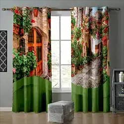 پرده پانچ مخمل چاپی طبیعت / حیوانات