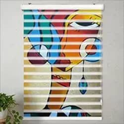 پرده زبرا چاپی طرح نقاشی