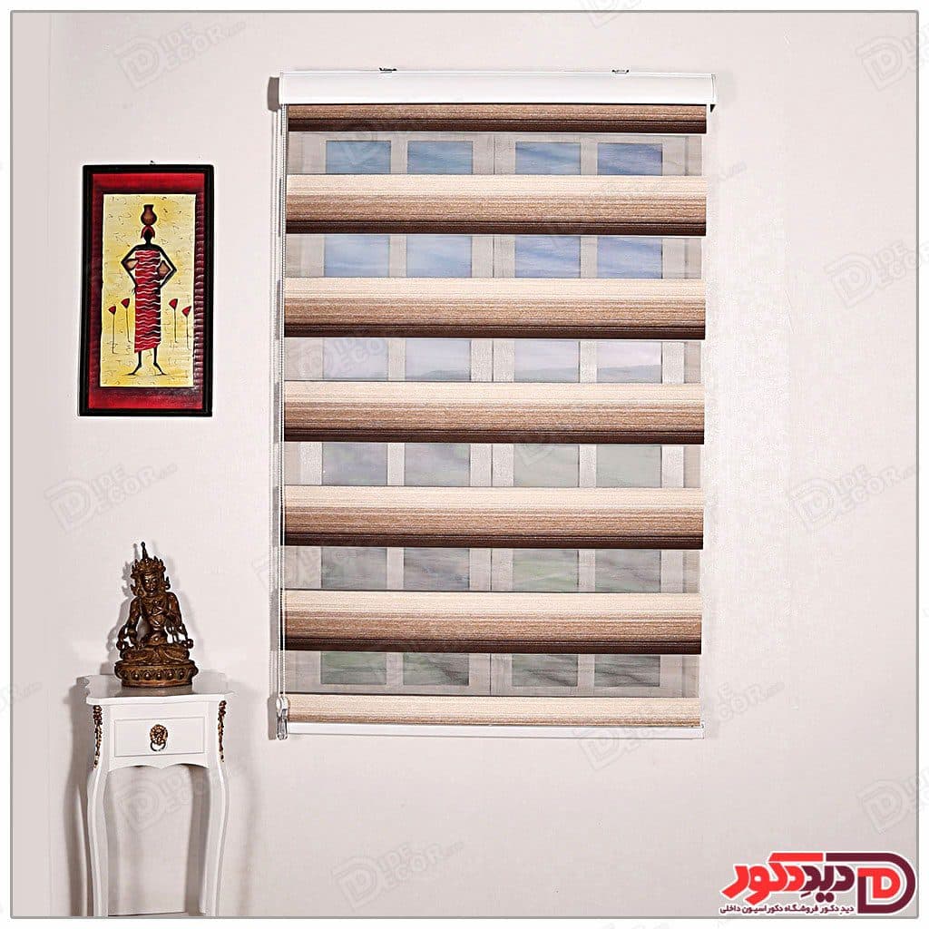 پرده زبرا ترک مدل پلیسه دار کد SN-1750-1