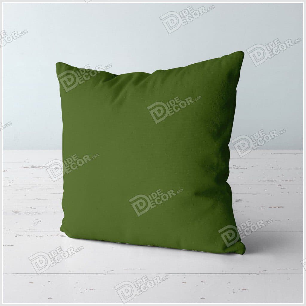 روکش کوسن سبز زیتونی سیر Dark olive green کد cco-102