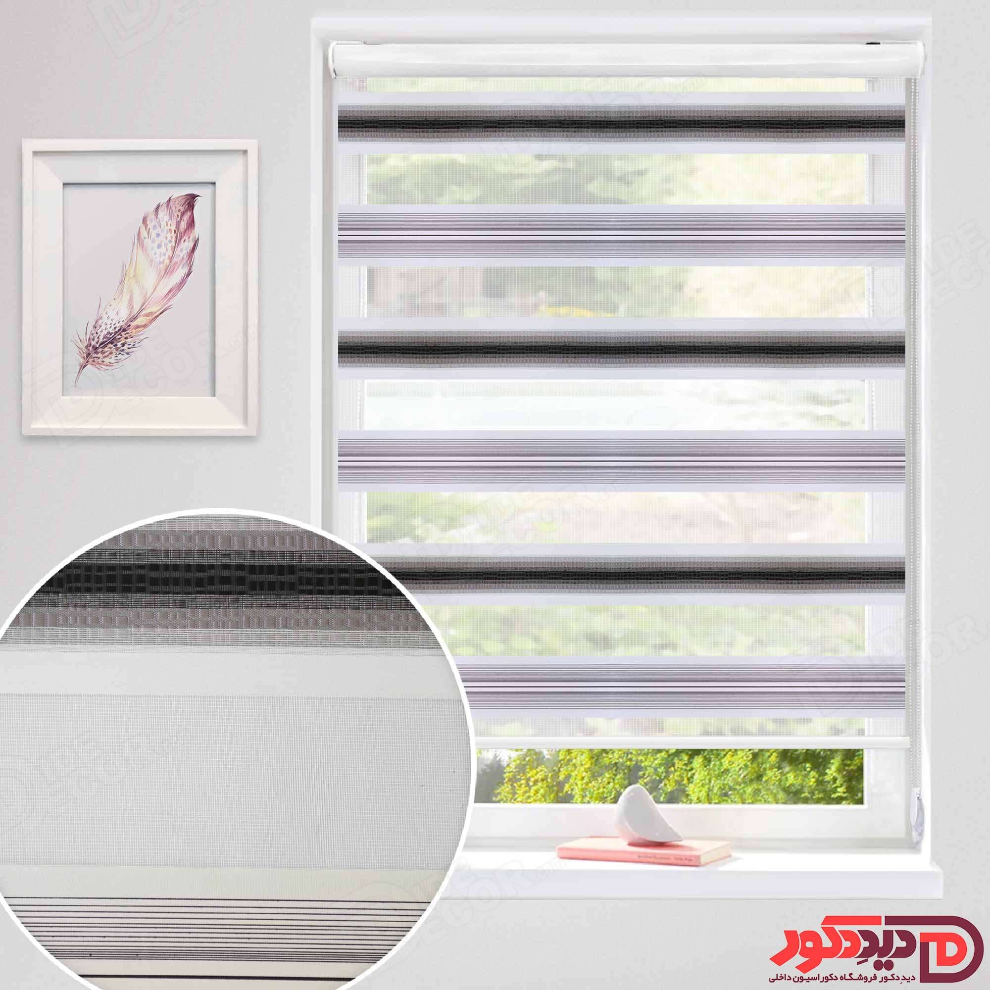پرده زبرا ترک مدل خط دار کد TM-01