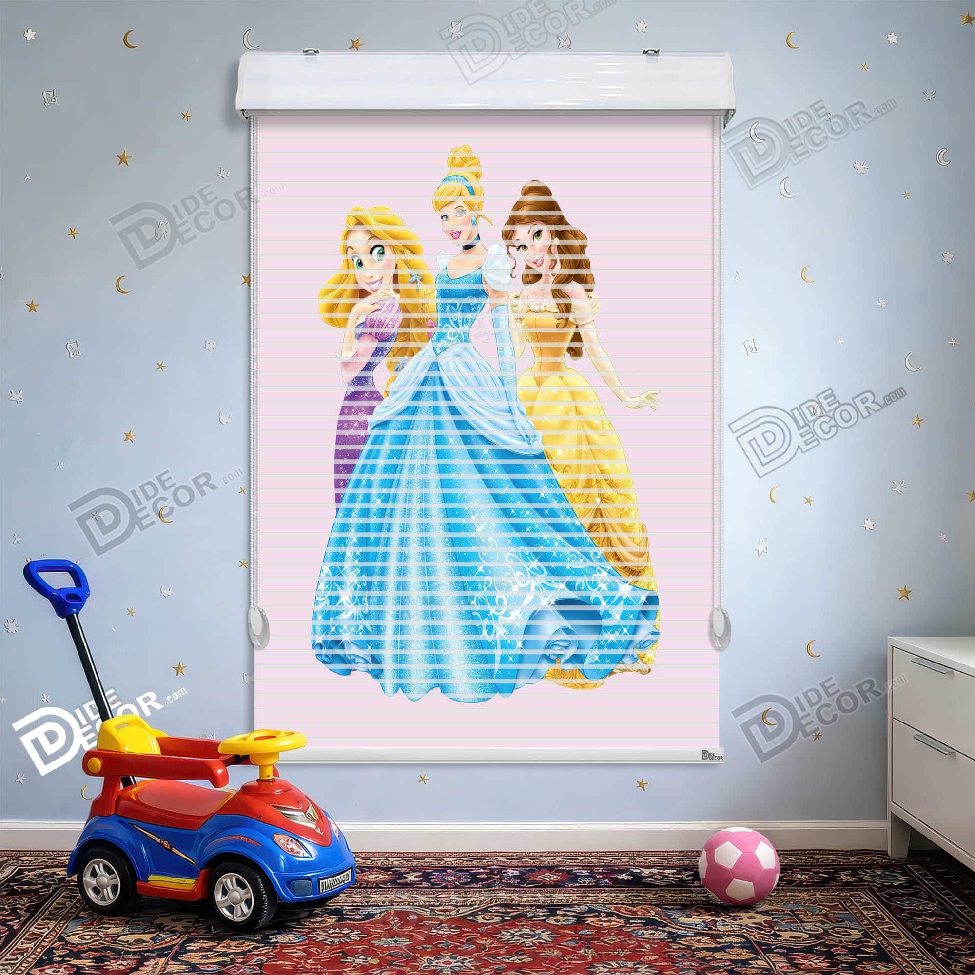 پرده زبرا دومکانیزم طرح کودک پرنسس دیزنی کد KD-70