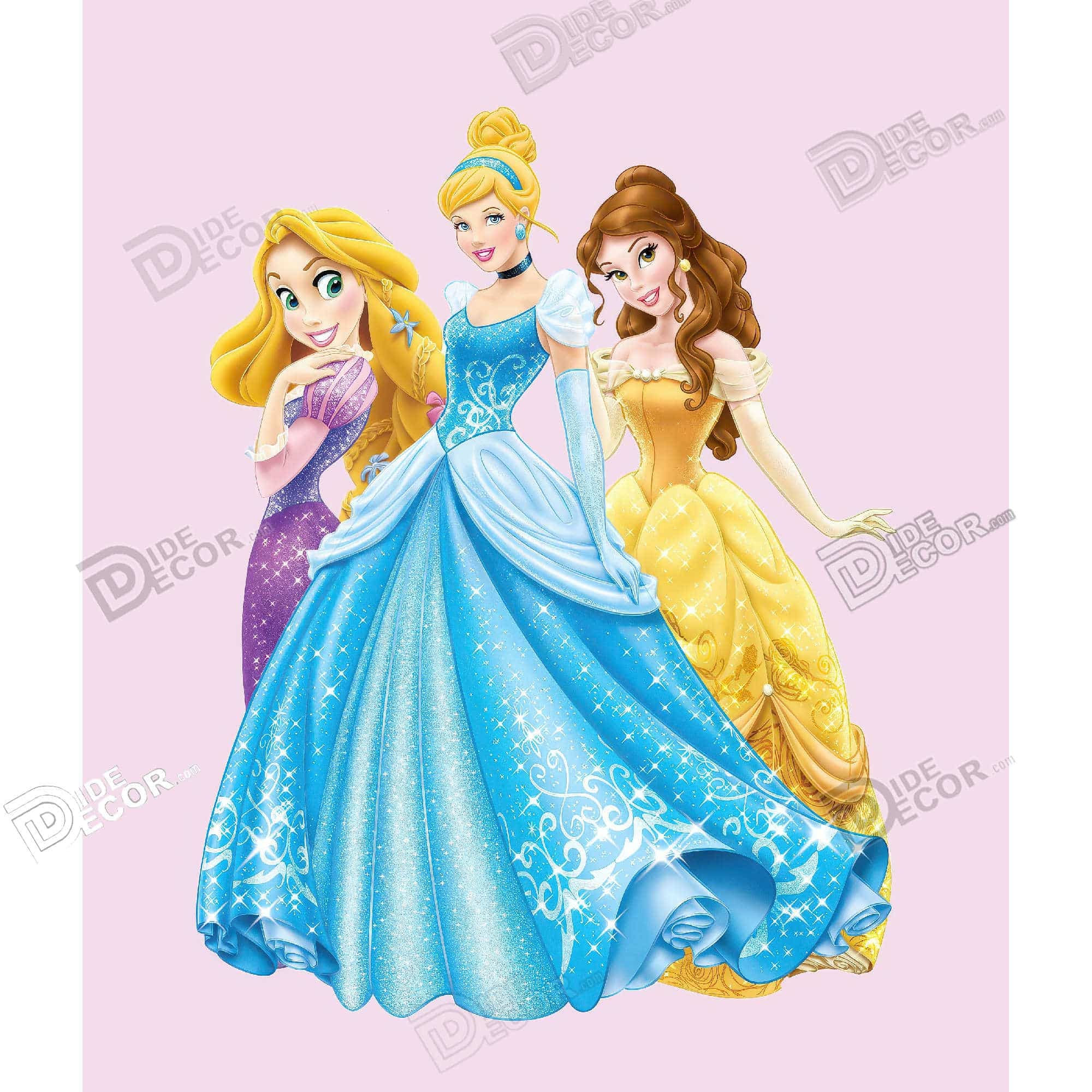گروه پرنسس دیزنی سیندرلا بل راپونزل با لباس آبی و زرد PrincessesGroup.