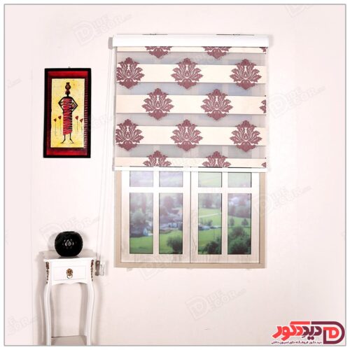 پرده زبرا گلدار کد JL-326-6-5