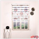 پرده زبرا گلدار کد H-110-3