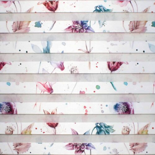 پرده زبرا چاپی گلدار  کد H-137 -2