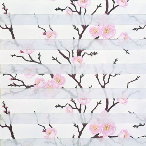 پرده زبرا چاپی گلدار  کد H-162 -3