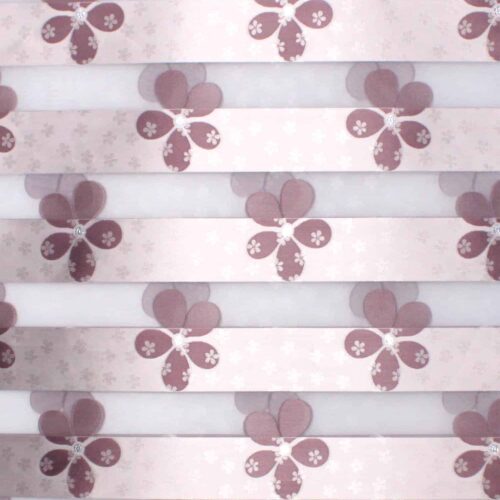 پرده زبرا گلدار کد SN-2121-14-1