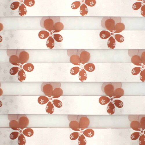 پرده زبرا گلدار کد SN-2121-17-2