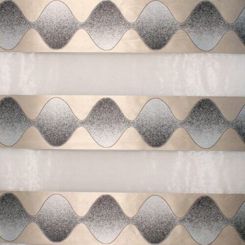 پرده زبرا طرح دار رنگ زمینه طلایی کد JL-186-4-2