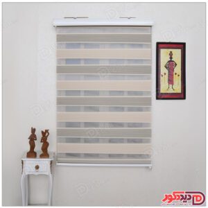 پرده زبرا ترک مدل پلیسه دار کد SND-5006-101