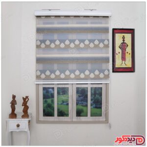 پرده زبرا ترک مدل پلیسه دار کد SNJ-5018-105