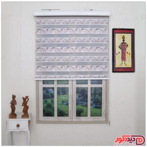 پرده زبرا ترک مدل پلیسه دار کد SNJ-5026-105