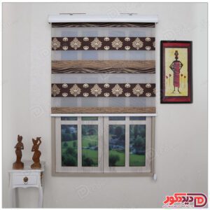 پرده زبرا ترک مدل پلیسه دار کد SNJ-5033-119