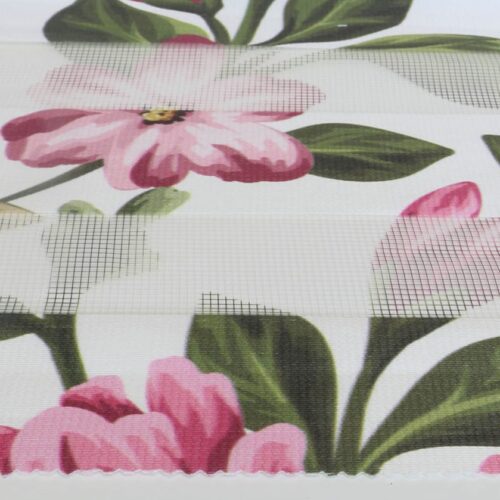 پرده زبرا چاپی گلدار  کد H-101 -1