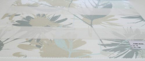 پرده زبرا گلدار کد H-108-1