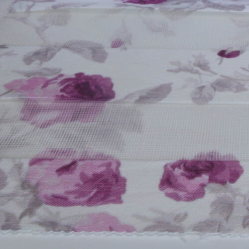 پرده زبرا چاپی گلدار  کد H-124 -1