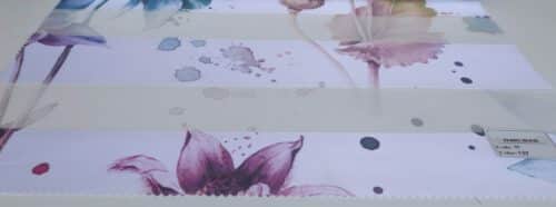 پرده زبرا چاپی گلدار  کد H-137 -1