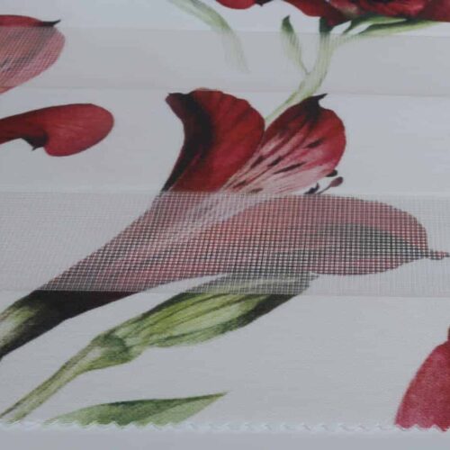 پرده زبرا گلدار کد H-142-1