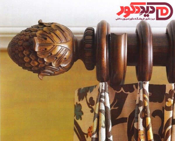 گلدسته یا قپه و میله چوبی پرده پانچ