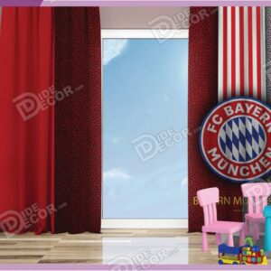 پرده پانچ کودک رنگ قرمز تیم فوتبال باشگاه بایرن مونیخ آلمان FC Bayern Munich K-121
