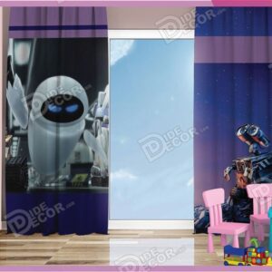 پرده پانچ کودک کد K-36 با تصویری از ربات آشغال جمع کن در انیمیشن کارتونی ربات ها ROBOTS در شب پر ستاره است