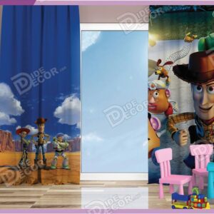 پرده پانچ کودک کد K-67 دارای تصویر کلانتر و سیب زمینی و Buzz در انیمیشن کارتون داستان اسباب بازی ها Toy Story است