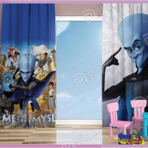 پرده پانچ کودک کد K-76 با تصویری از آدم آبی رنگ با کله ی بزرگ در انیمیشن کارتونی نابغه ( مگا مایند Megamind ) می باشد