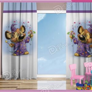 پرده پانچ کودک کد K-99 به رنگ آبی و با تصویر بچه خرس جادوگر بوده و این مدل جدید مناسب اتاق خواب پسرانه و دخترانه است