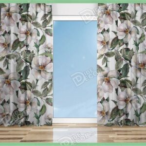 پرده پانچ گل دار کد M-108