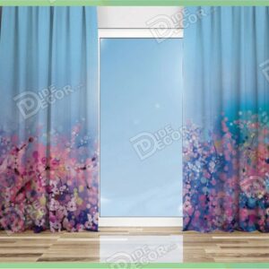 پرده پانچ گل دار کد M-140