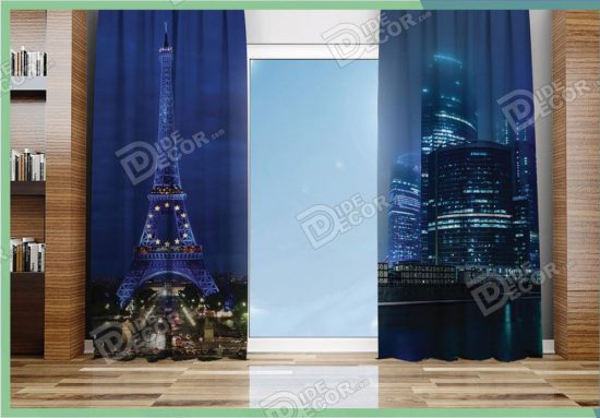 پرده پانچ منظره کد M-69 نمایی از شب پاریس میباشد که در یک سمت برج ایفل و در قسمتی دیگر ساختمان هایی با نماهای زیبا میباشد