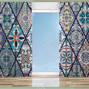 پرده پانچ کلاسیک کد P-38 دارای طرح سنتی اسلیمی بوده و این مدل زیبا مناسب اتاق و سالن اماکن مذهبی و هیئت و مسجد