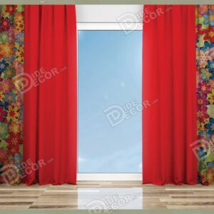 پرده پانچ گل دار کد P-54