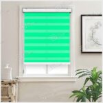 پرده زبرا چاپی تک رنگ کد ZCO-94 پرده رنگ یشمی سیر Medium spring green