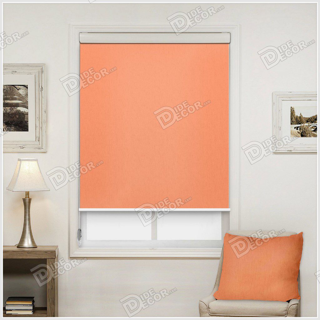 پرده شید تک رنگ کد SCO-54 رنگ کرم نارنجی Light salmon