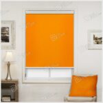 پرده شید چاپی تک رنگ کد SCO-72 نارنجی سیر Dark orange