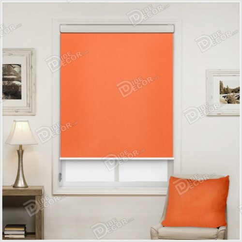 پرده شید چاپی SCO-73 رنگ نارنجی مرجانی یا نارنجی پر رنگ مایل به قرمز Coral