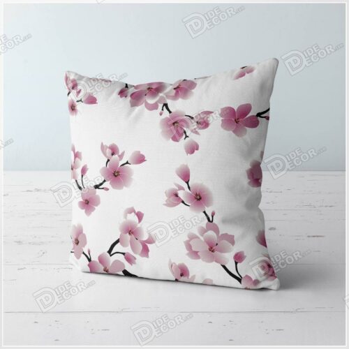 کوسن گلدار شکوفه صورتی گیلاس ZFP-15