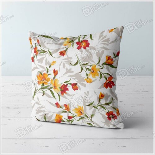 کوسن گل و غنچه های زرد و قرمز ZFP-18