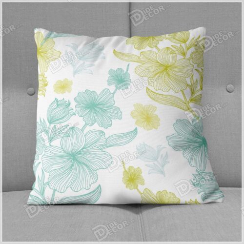 کوسن گل های ریز و درشت سبز روشن و تیره ZFP-28