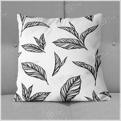 کوسن طرح برگ سیاه و سفید ZFP-30