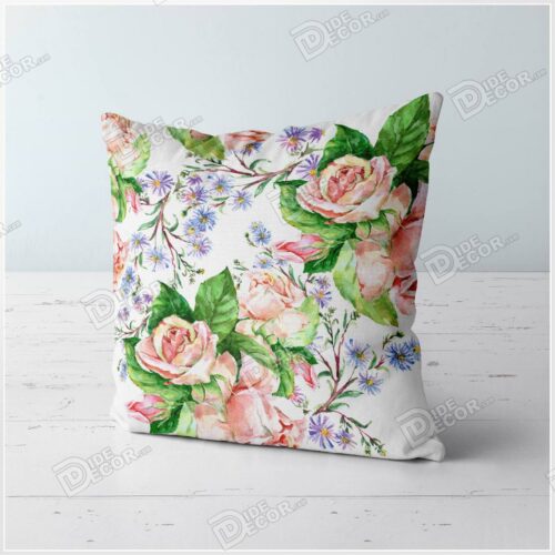 کوسن گل رز نارنجی و گلبهی CFP-95